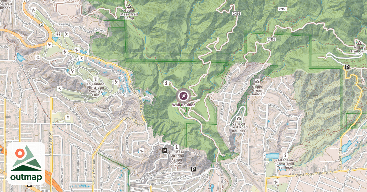 Map of Wall Boulder