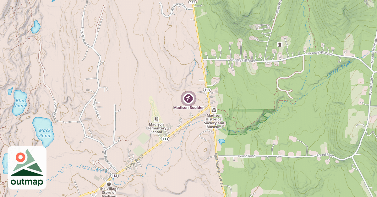 Map of Madison Boulder