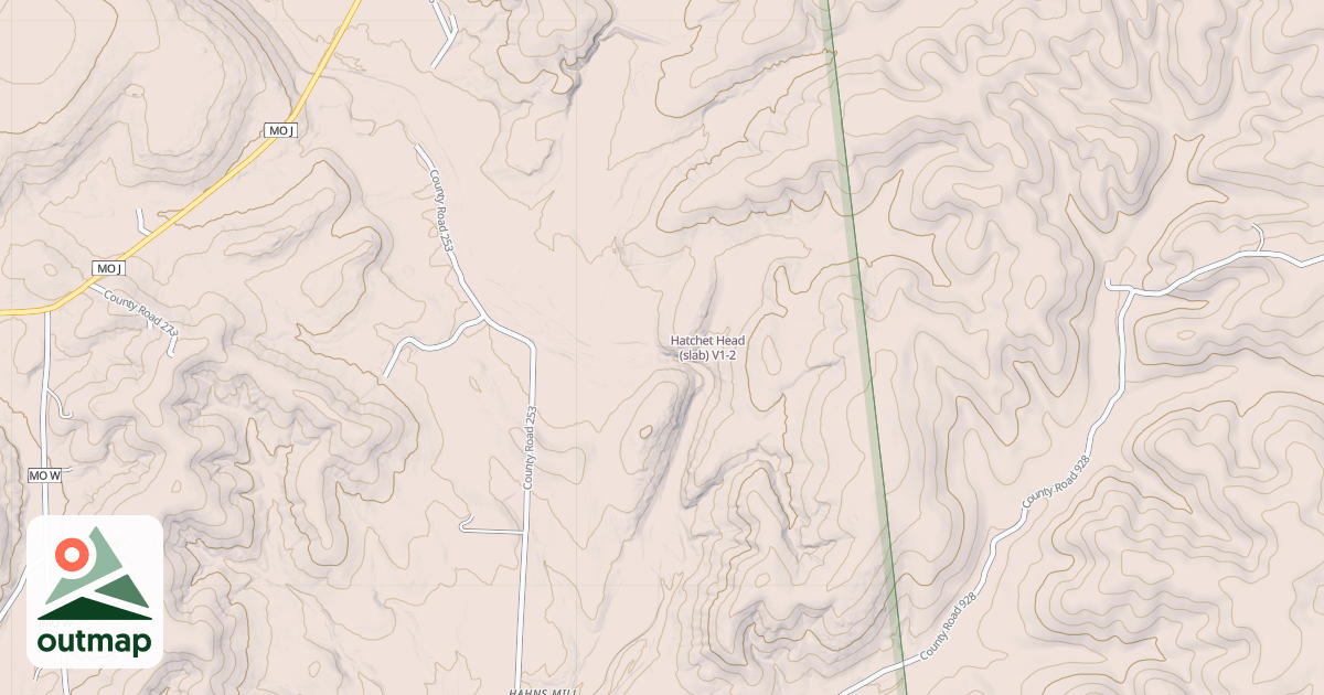 Map of Hatchet Head (slab)