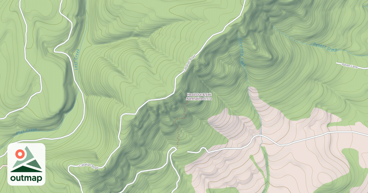 Map of Head Out & Eek Adrenaline