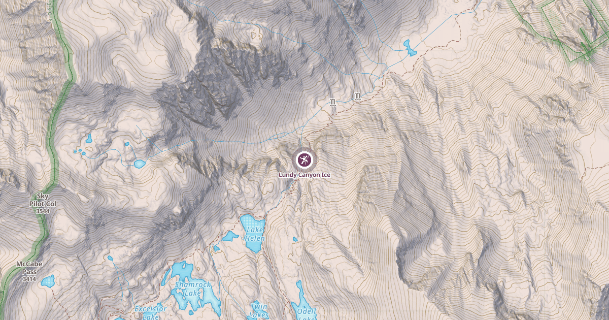 Map preview of Lundy Canyon Ice