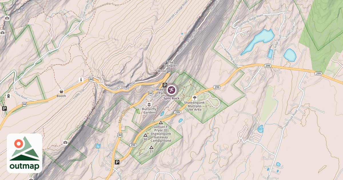 Map of Split Rock
