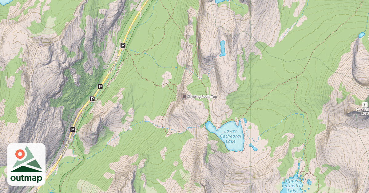 Map of Climbing Route Top