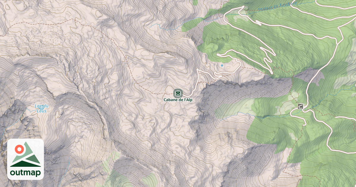 Map of Cabane de l'Alp