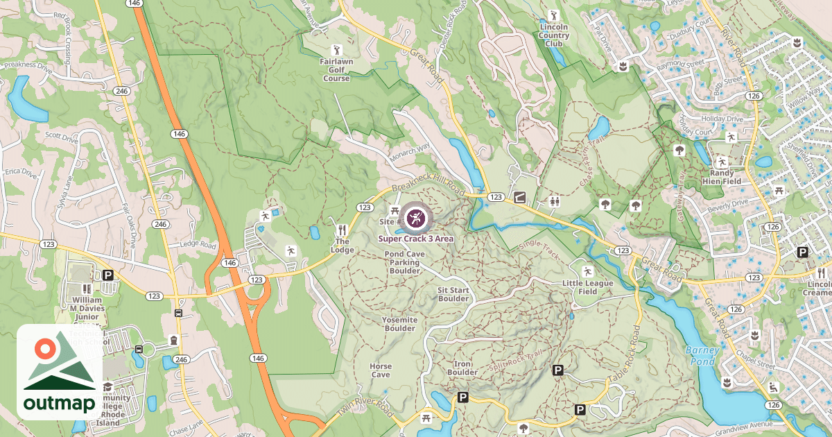 Map of Super Crack 3 Area