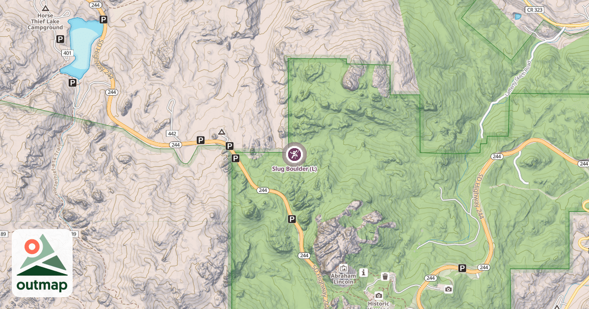 Map of Slug Boulder (L)