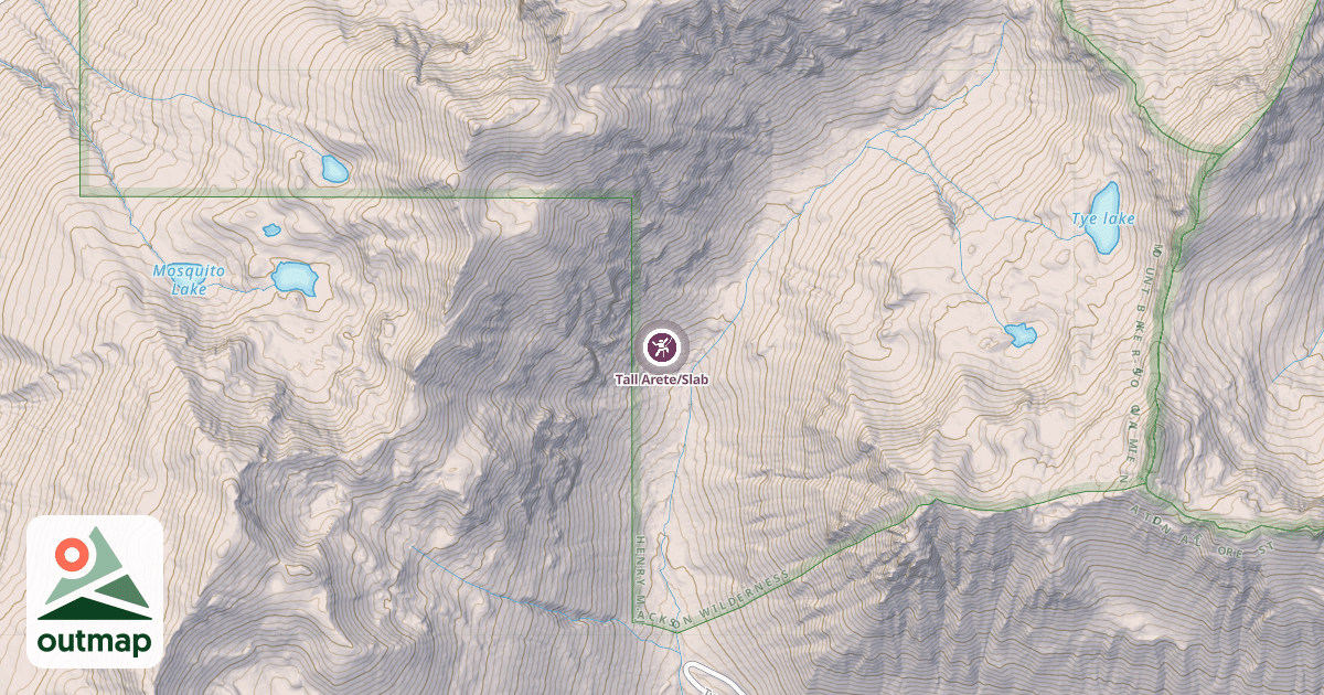 Map of Tall Arete/Slab