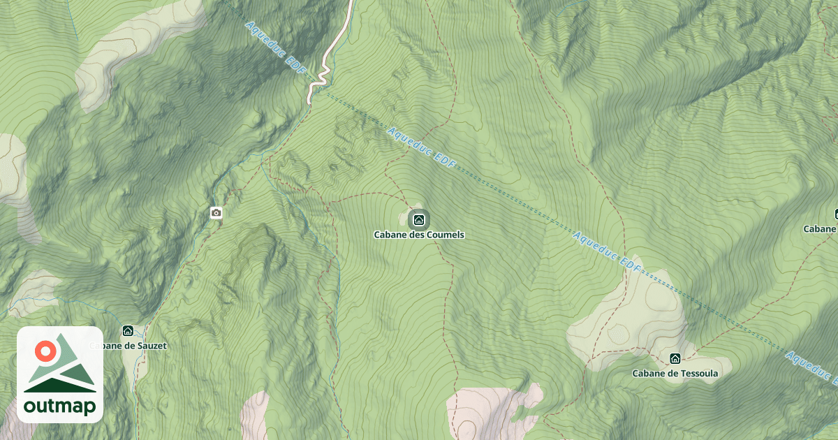 Map of Cabane des Coumels