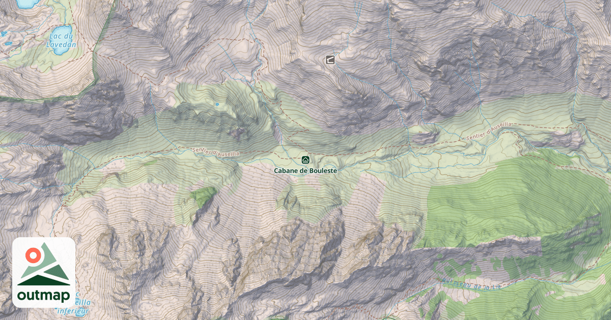 Map of Cabane de Bouleste