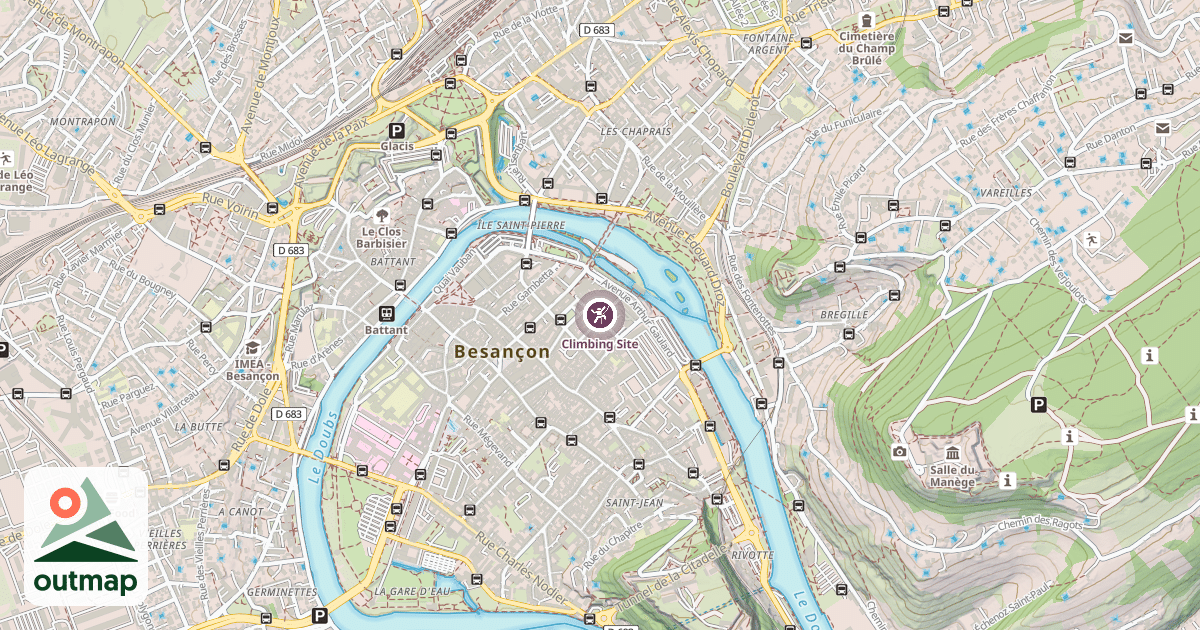 Map of Climbing Site