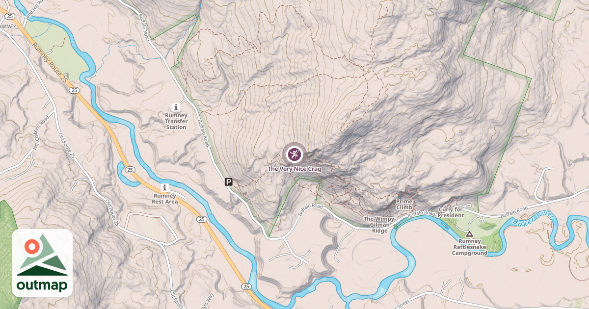 Map of The Very Nice Crag