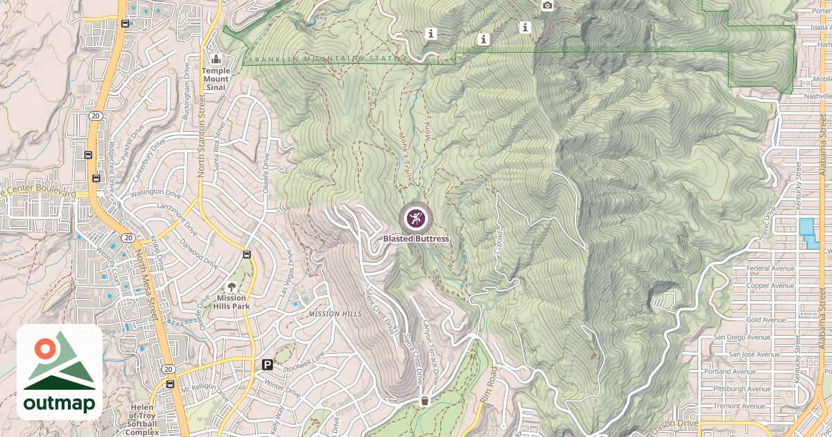 Map of Blasted Buttress