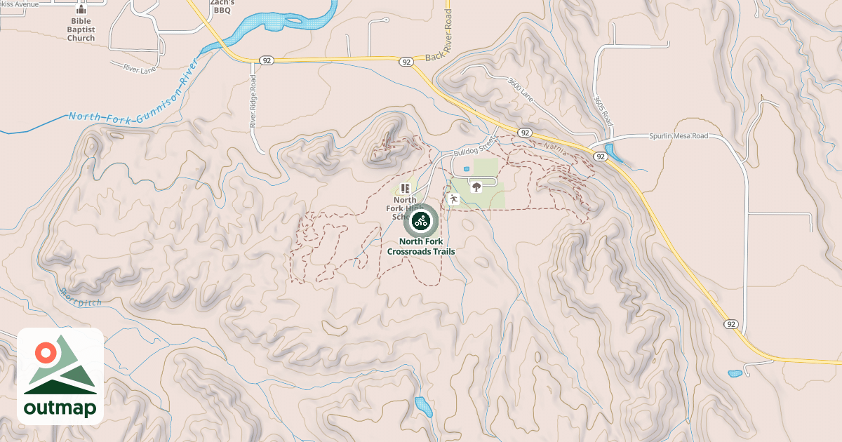 Map of North Fork Crossroads Trails