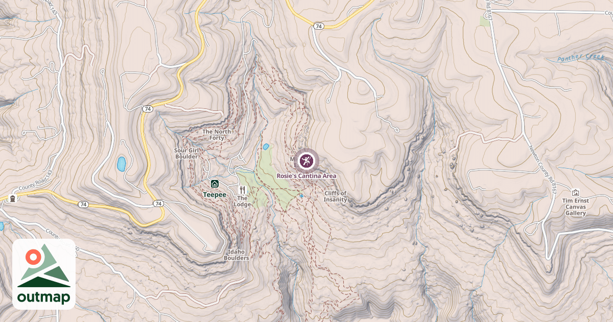 Map of Rosie's Cantina Area