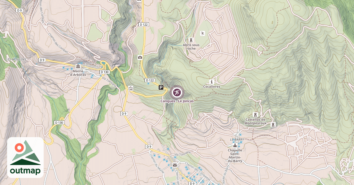 Map of Canques - Le Joncas
