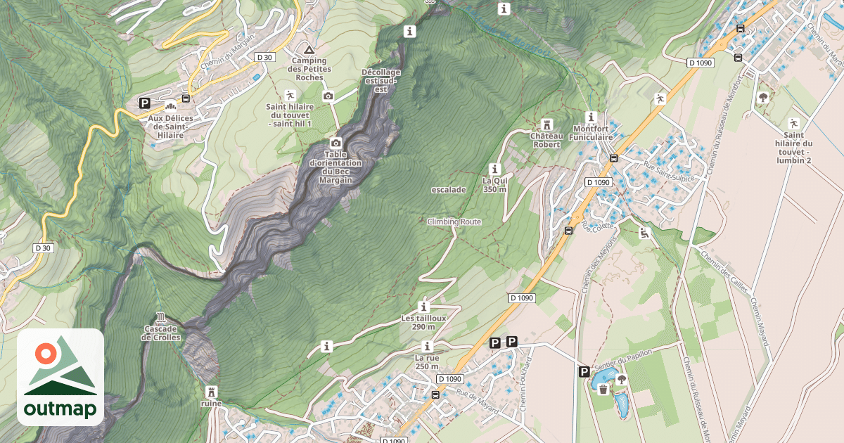 Map of Climbing Route
