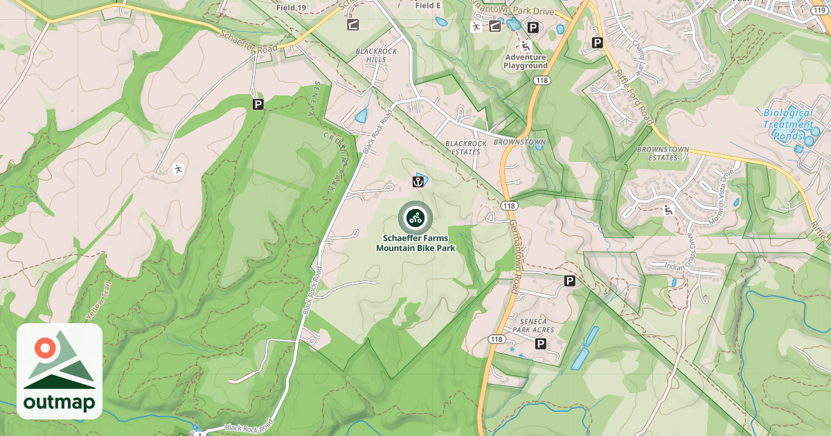 Map of Schaeffer Farms Mountain Bike Park