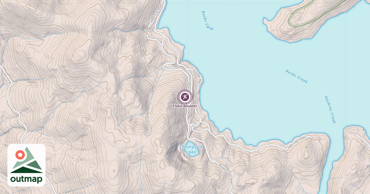 Map of Flake Boulder