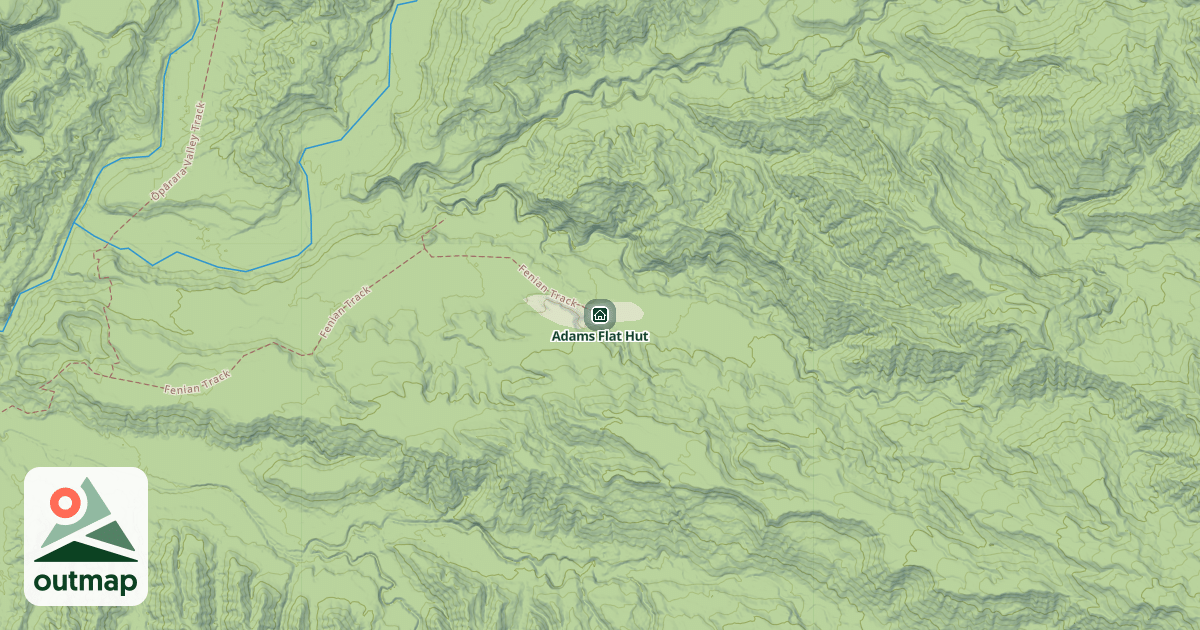Map of Adams Flat Hut