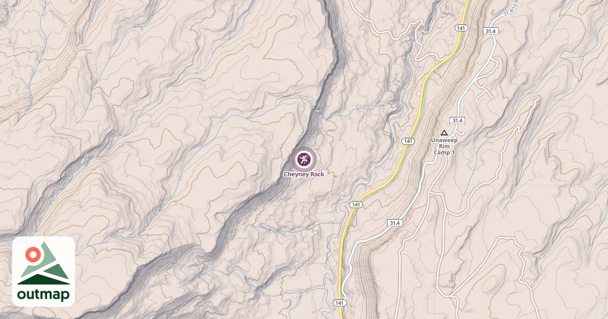 Map of Cheyney Rock