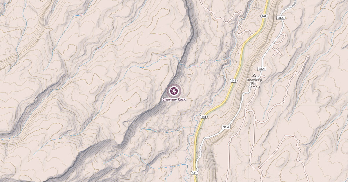 Map preview of Cheyney Rock