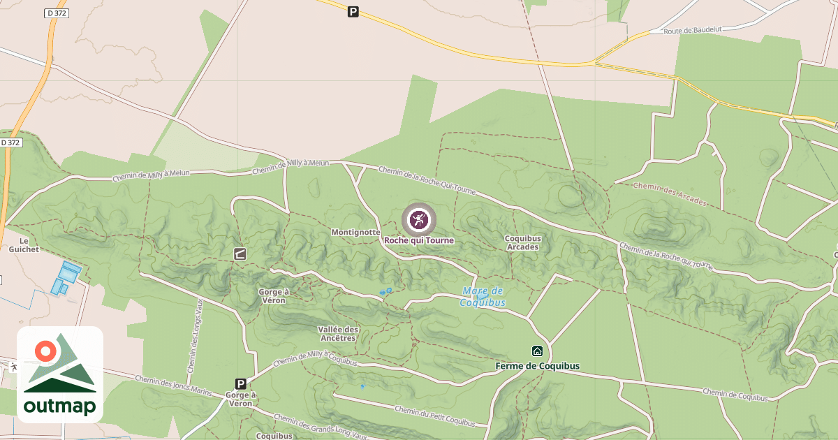 Map of Roche qui Tourne