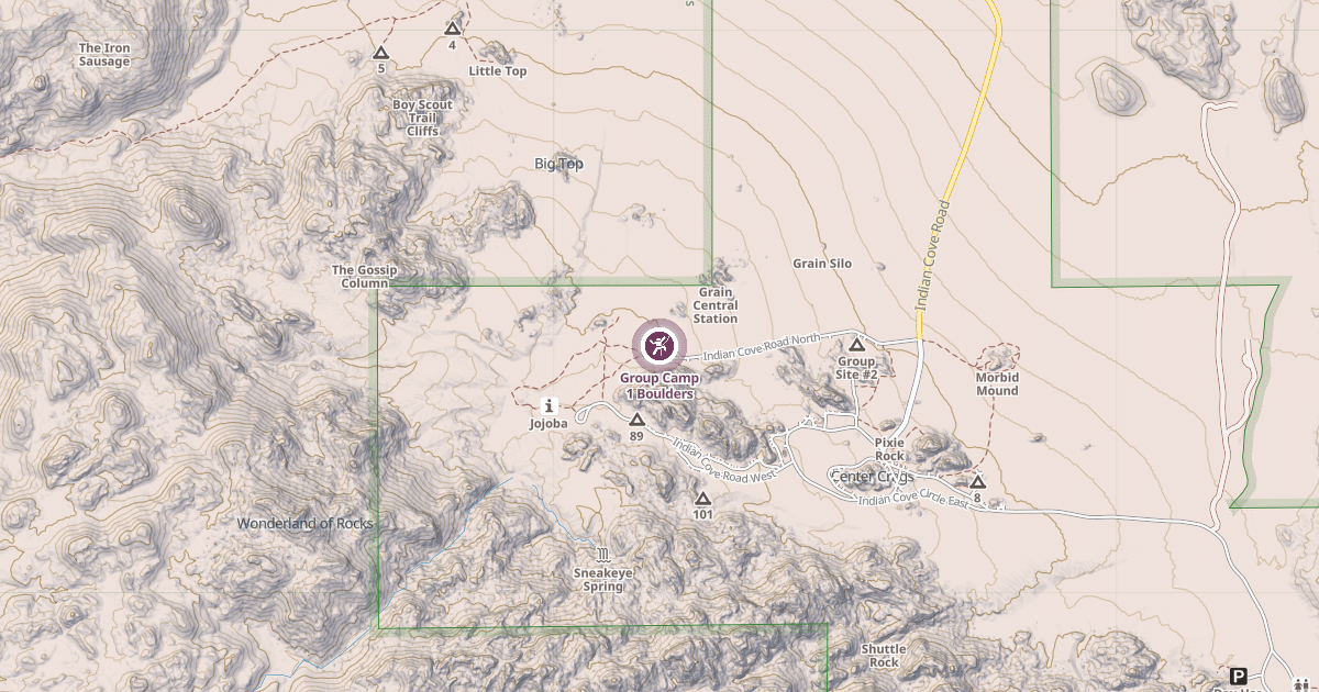 Map preview of Group Camp 1 Boulders