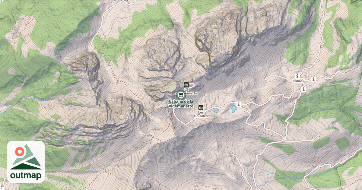 Map of Cabane de la Videmanette