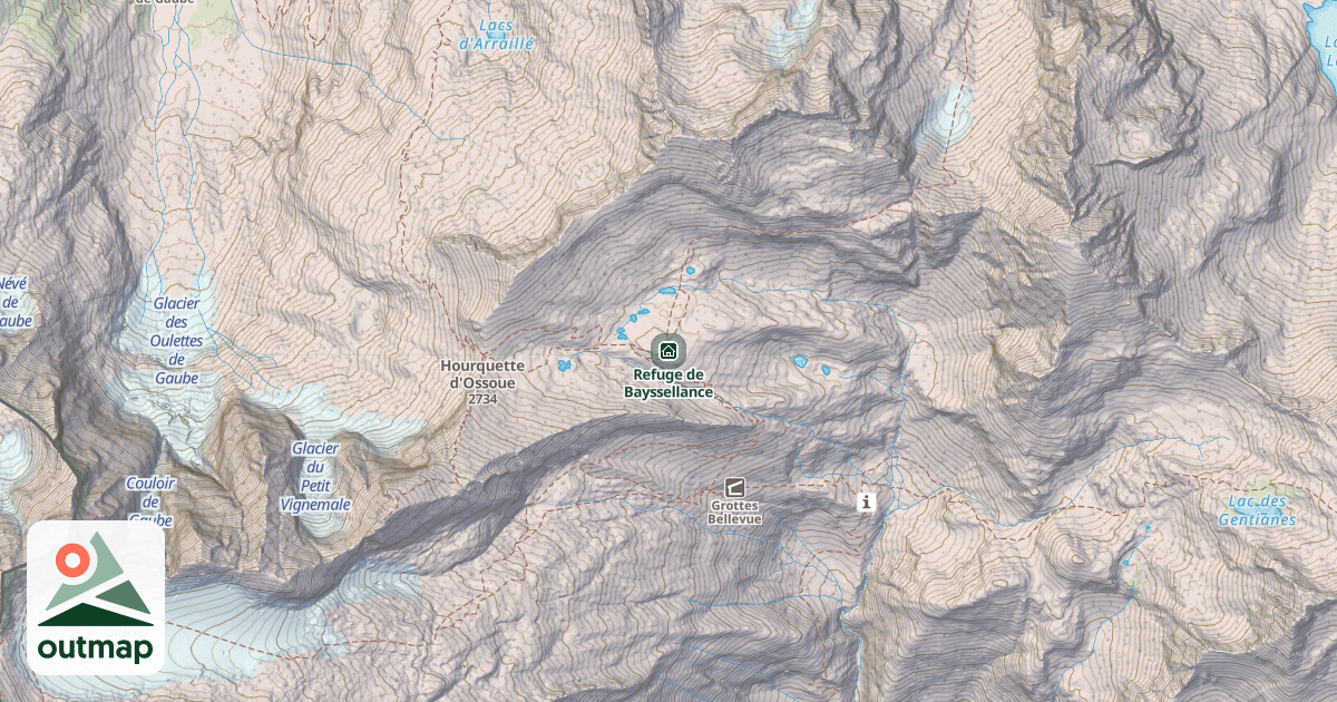 Map of Refuge de Bayssellance
