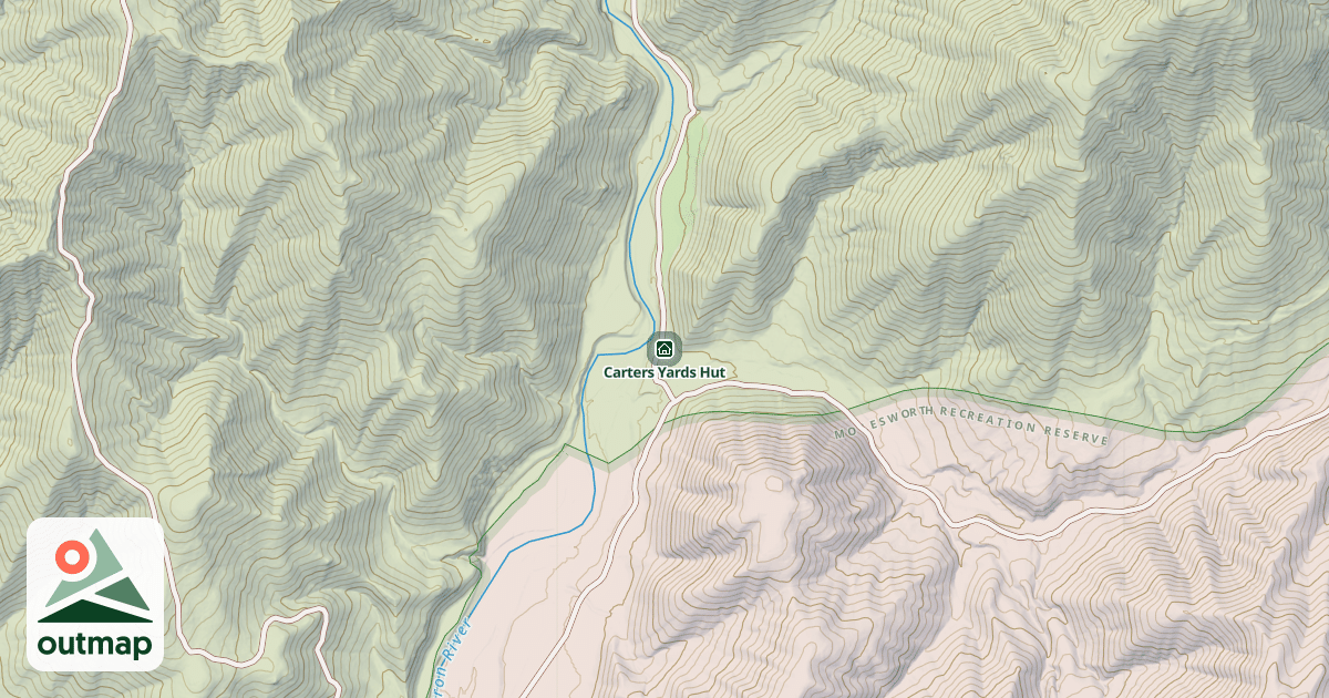 Map of Carters Yards Hut