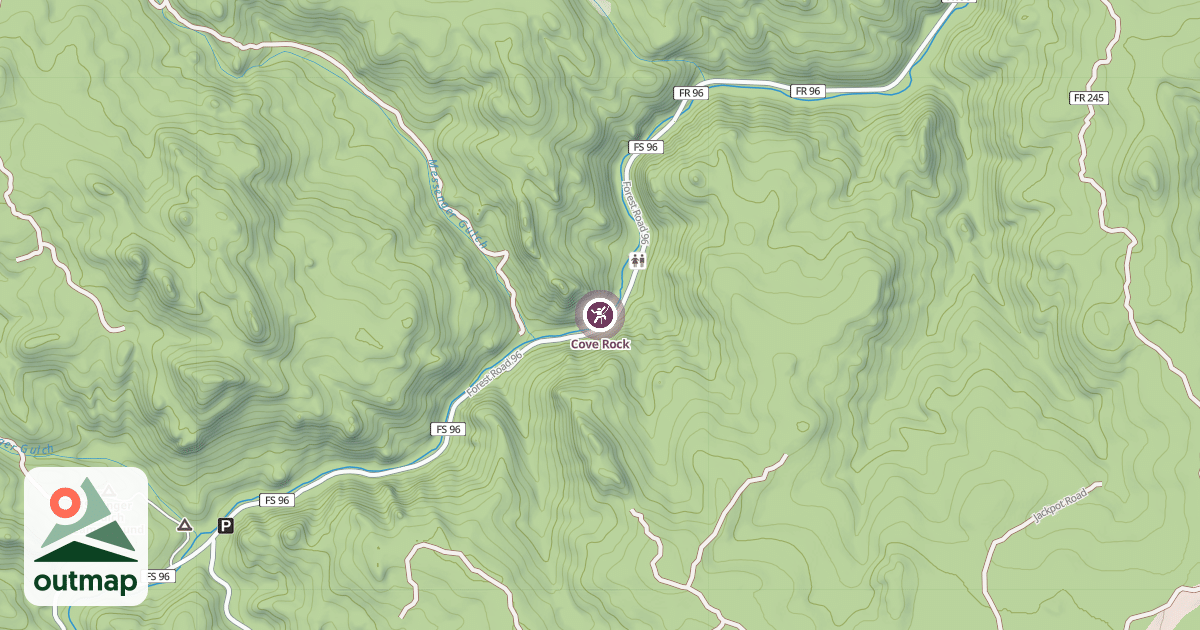 Map of Cove Rock