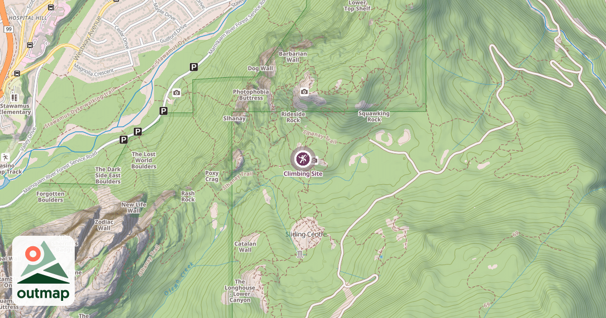 Map of Climbing Site