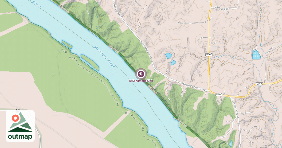 Map of A: Sandstone Slab