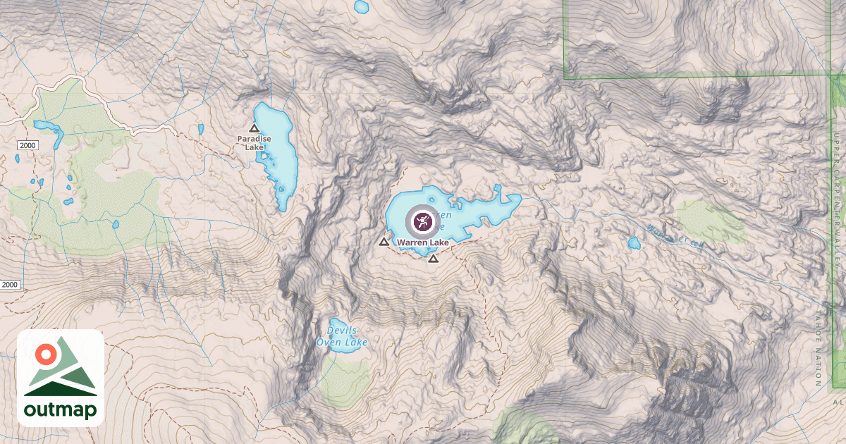 Map of Warren Lake
