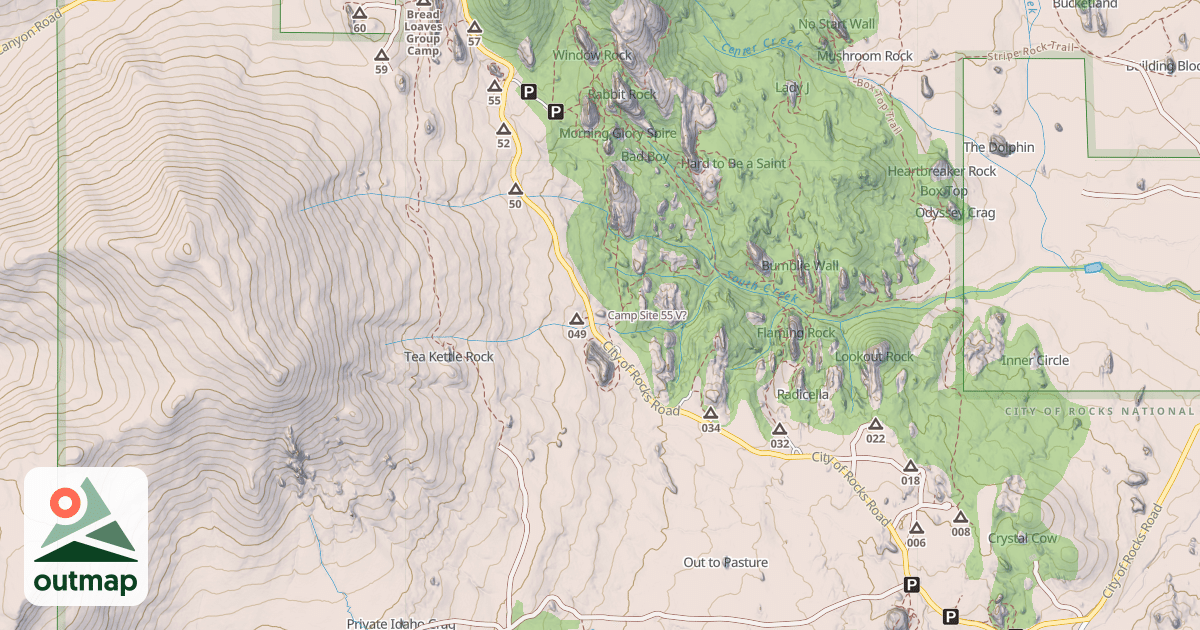Map of Camp Site 55