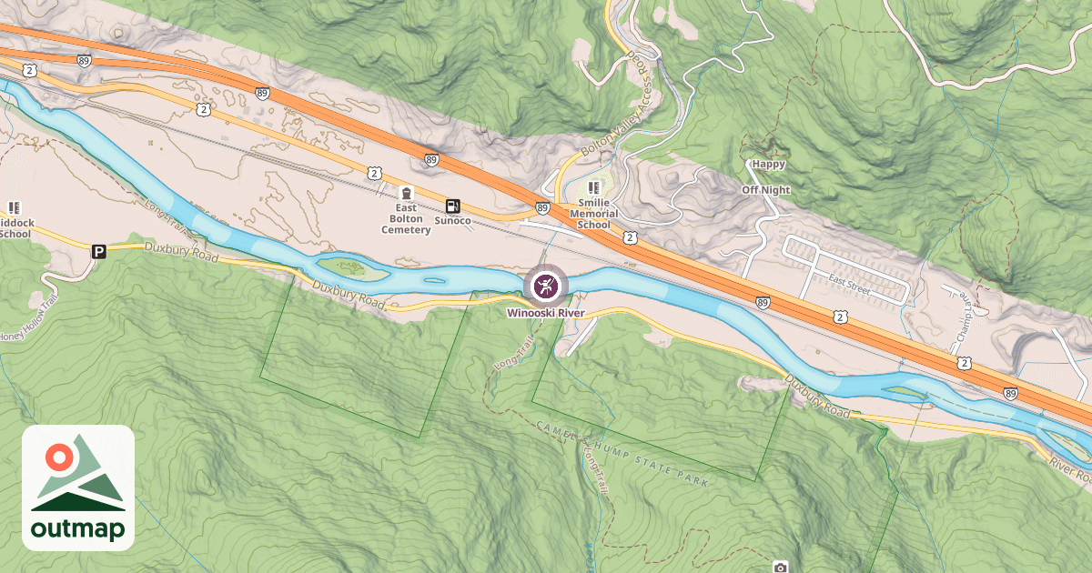 Map of Winooski River