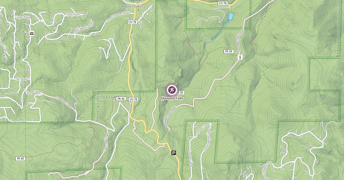 Map preview of Maxwell Falls