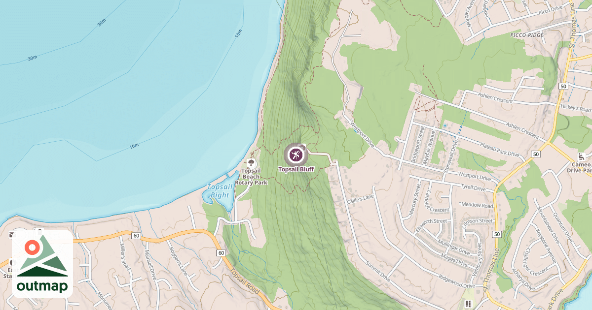Map of Topsail Bluff