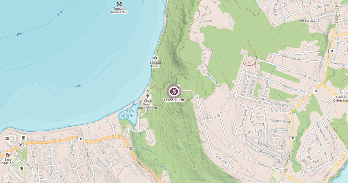 Map preview of Topsail Bluff