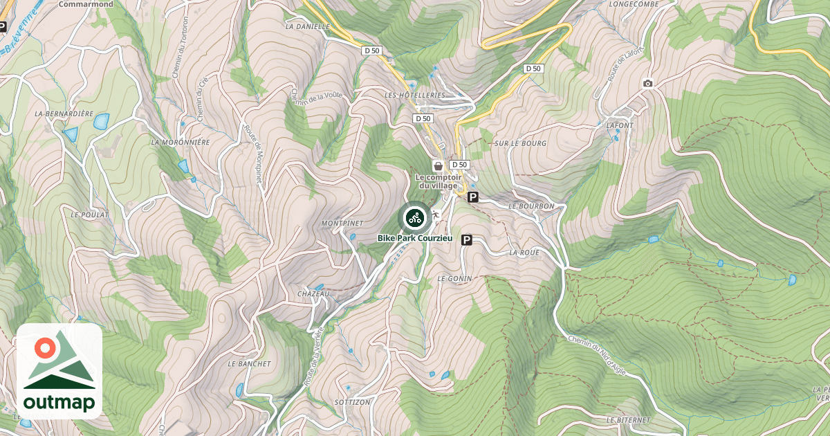 Map of Bike Park Courzieu