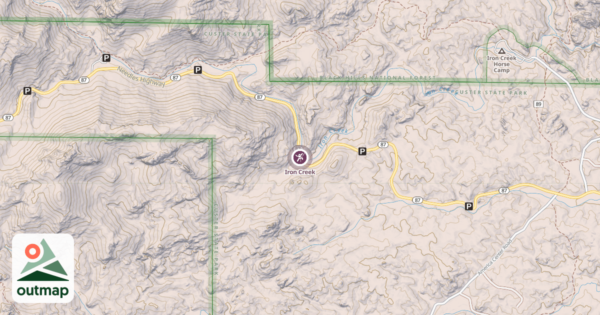 Map of Iron Creek
