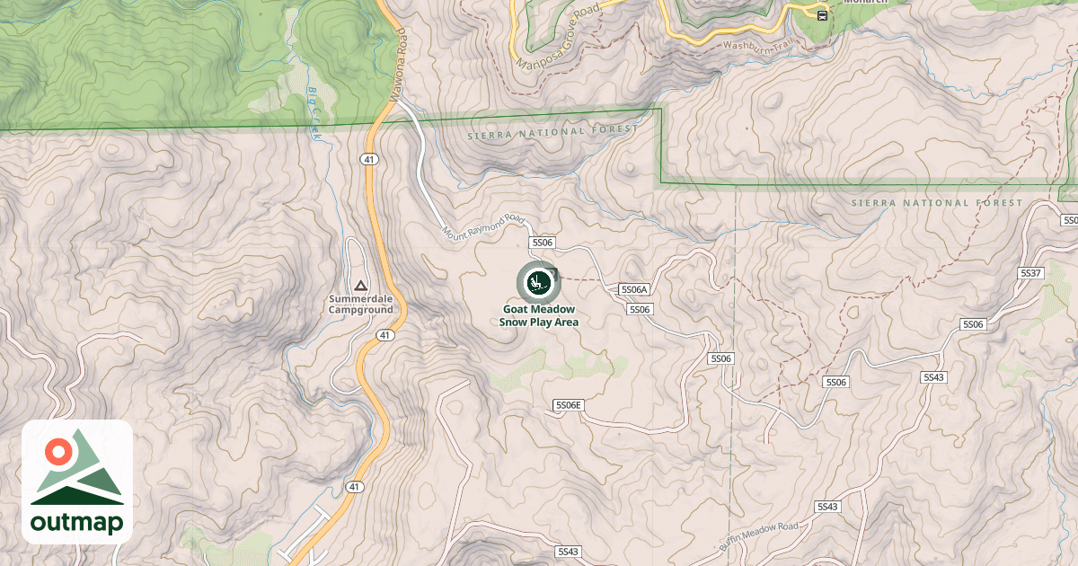 Map of Goat Meadow Snow Play Area