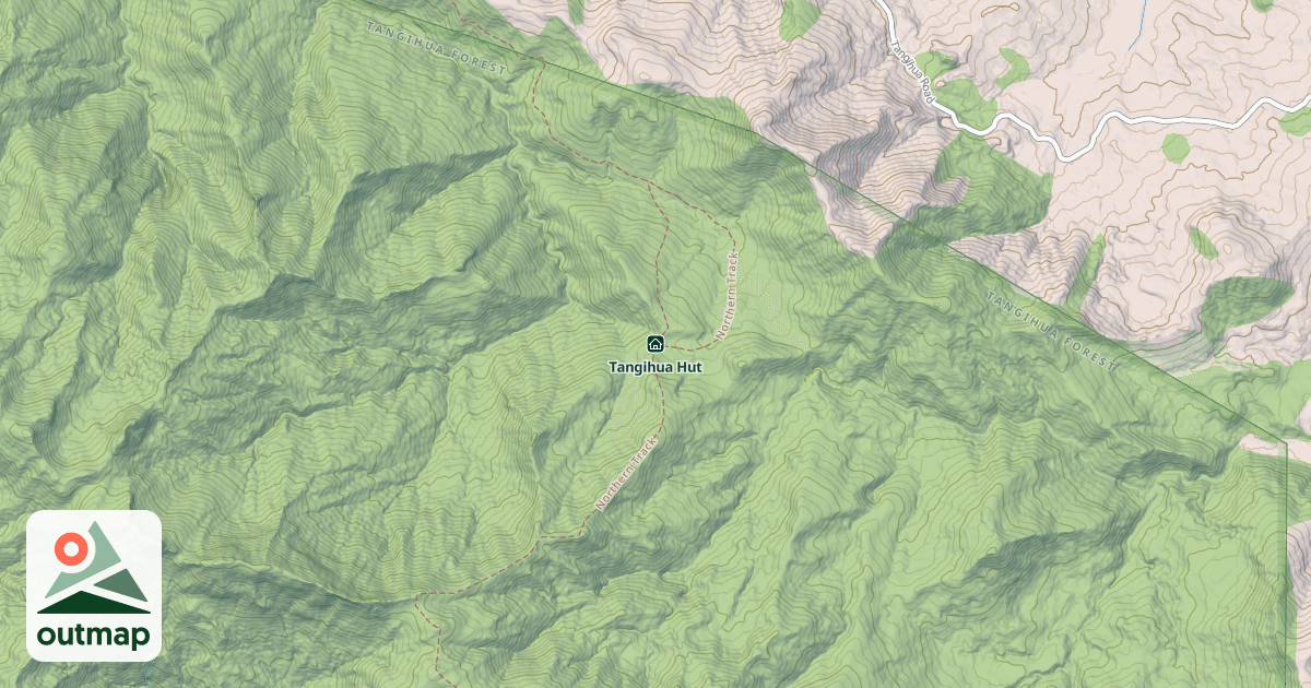 Map of Tangihua Hut