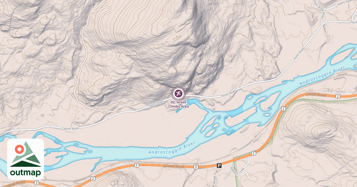 Map of 02. Great Climbs Area