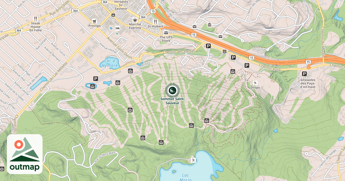 Map of Sommet Saint-Sauveur