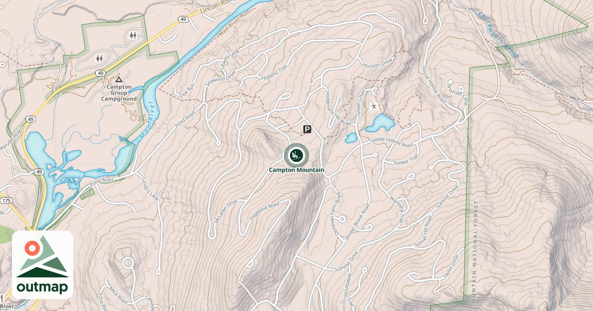 Map of Campton Mountain