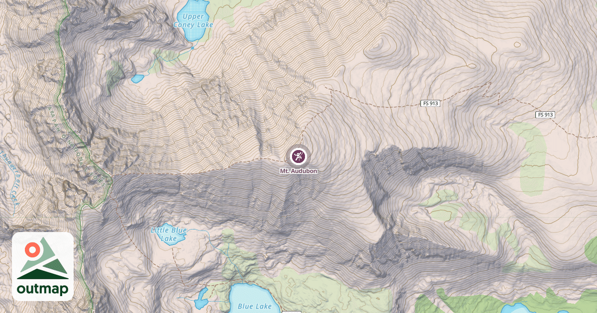 Map of Mt. Audubon