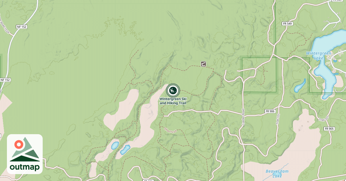 Map of Wintergreen Ski and Hiking Trail