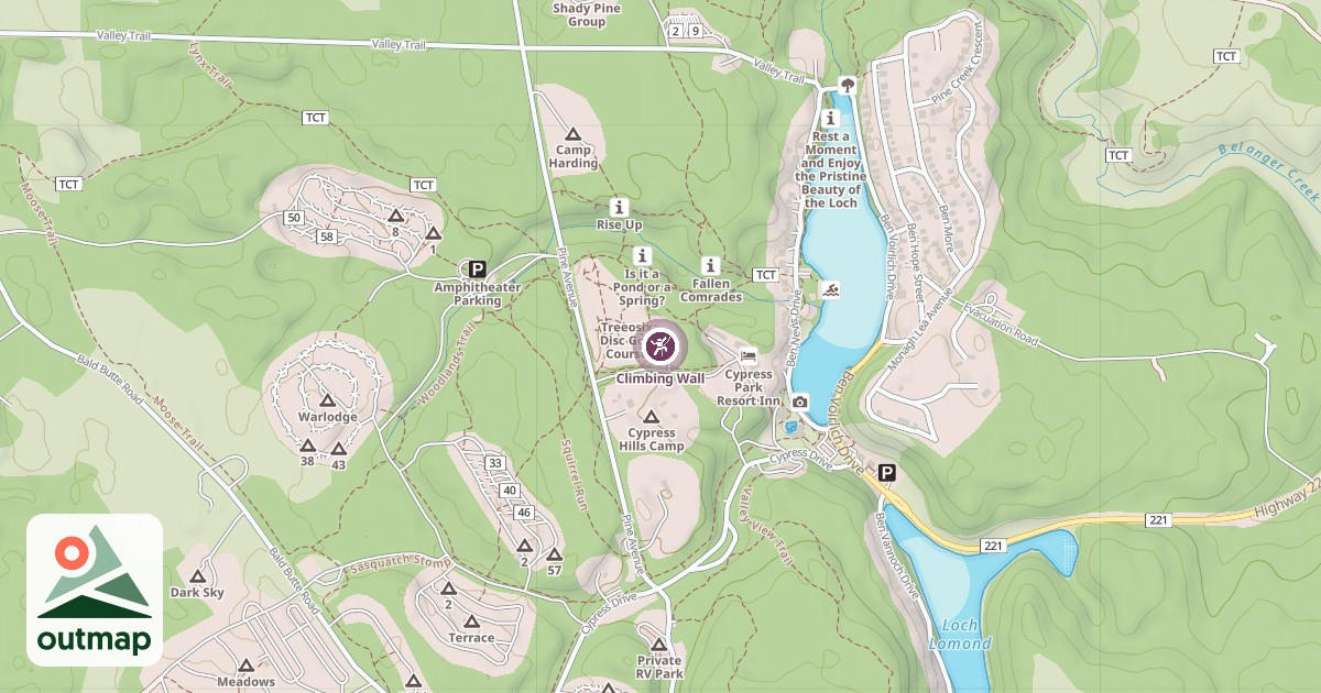 Map of Climbing Wall