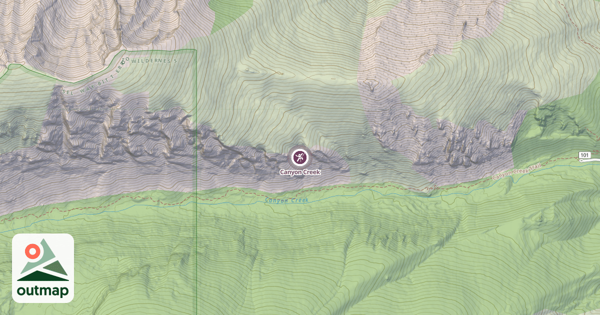 Map of Canyon Creek